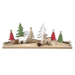 Standdeko - Winterwald - Aus Holz - Ca. 30,5 X 5 X 11,5 Cm