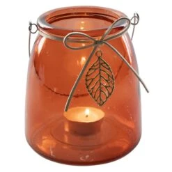 Teelichtglas - Blatt - Ca. 11 X 13 Cm