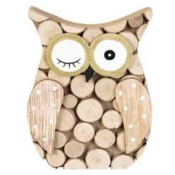 Eule - Aus Holz - Ca. 11 X 2 X 15 Cm