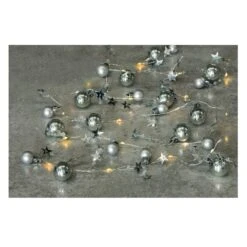 20er LED-Lichterkette - Kugeln - Ca. 190 Cm - Silber