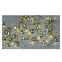 20er LED-Lichterkette - Kugeln - Ca. 190 Cm - Gold