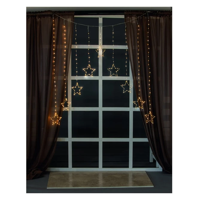 325er LED-Lichtervorhang - Sterne - Ca. 120 X 120 Cm - Image 3