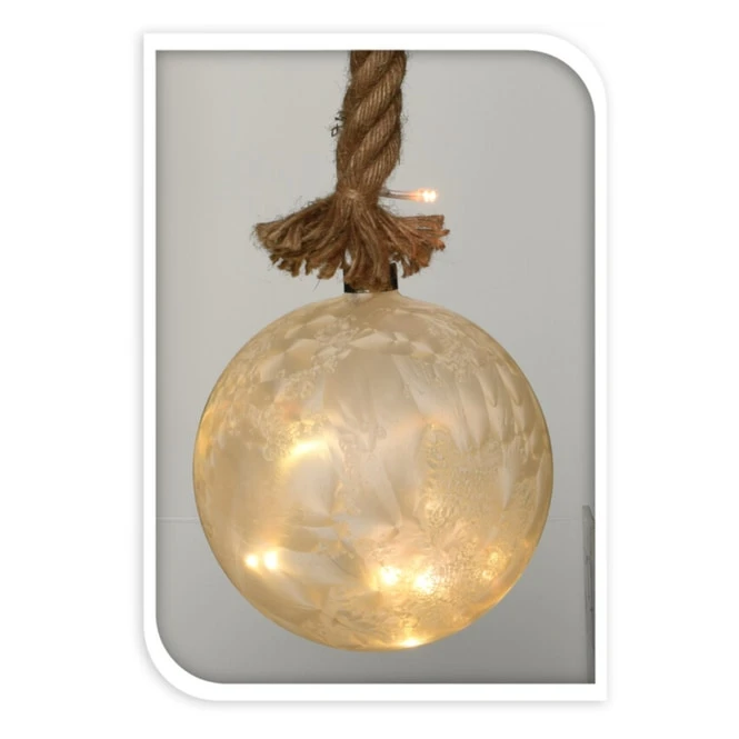 LED-Kugel - Aus Glas - Ø = Ca. 12 Cm - Weiß - Image 2