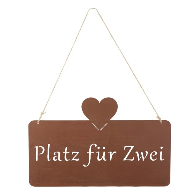 Dekohänger - Platz Für Zwei - Ca. 33 X 21 Cm