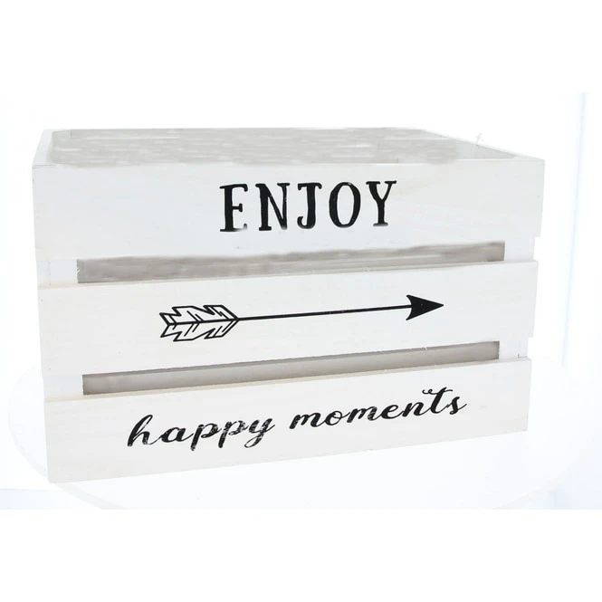 Box M - Weiß - Aus Holz - Ca. 30 X 18 X 19 Cm
