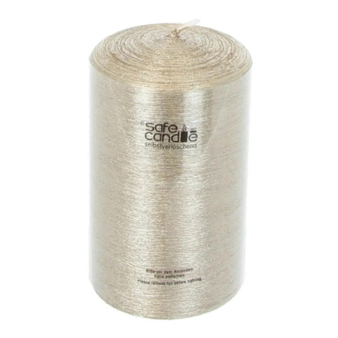 Stumpenkerze - Rustikana - Ca. 6 X 10 Cm - Cremegold