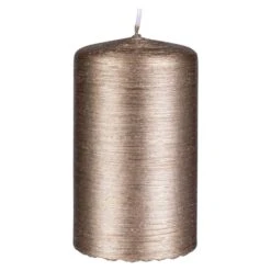 Stumpenkerze - Rustikana - Ca. 6 X 15 Cm - Antikgold