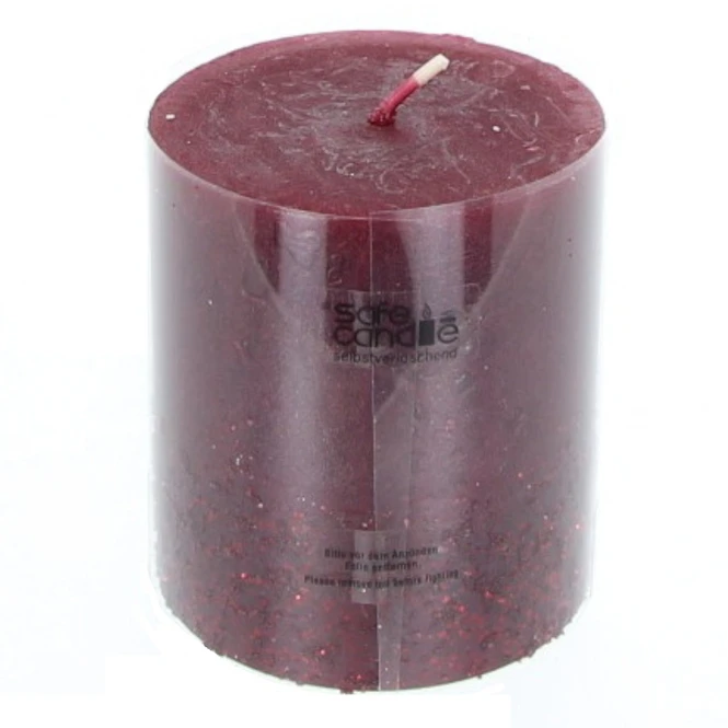 Stumpenkerze - Calla - Ca. 7 X 8 Cm - Dunkelrot