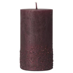 Stumpenkerze - Calla - Ca. 7 X 14 Cm - Dunkelrot