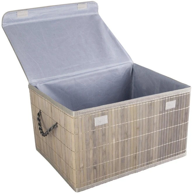 Aufbewahrungskiste - Aus Bambus - Grau - Verschiedene Größen
