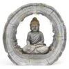LED-Buddha - Aus Magnesia - Ca. 40 X 14 X 39 Cm