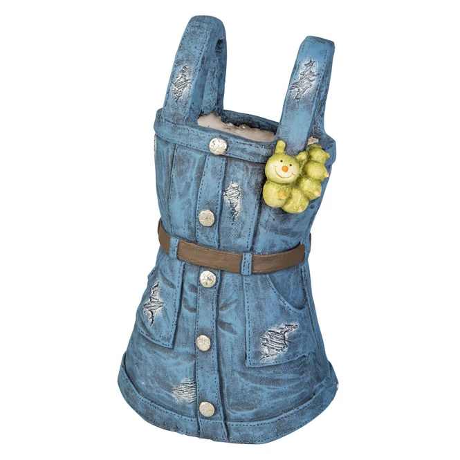 Pflanzgefäß - Jeanskleid - Aus Magnesia - Ca. 26,5 X 20,5 X 44,5 Cm - Image 2