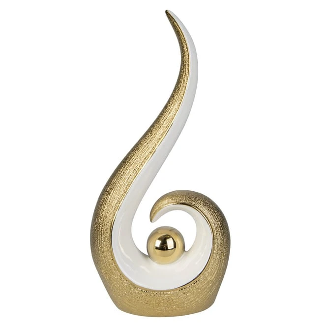 Standdeko - Aus Keramik - Ca. 16 X 9 X 33 Cm - Gold