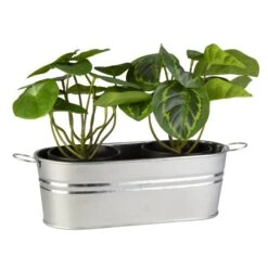 Pflanztopf - Silber - Aus Metall - Ca. 27,5 X 11 X 9 Cm