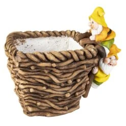 Pflanzgefäß Korb - Aus Magnesia - Ca. 31,5 X 24,5 X 28,5 Cm