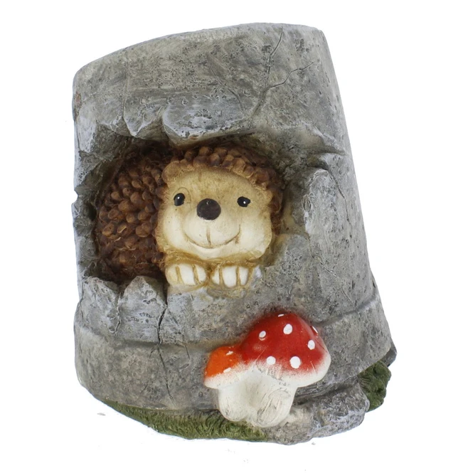 Pflanztopf - Igel In Mauerstein - Aus Magnesia - Ca. 26 X 24 X 25,5 Cm