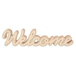 Deko-Schriftzug - Welcome - Aus Holz - Ca. 48 X 3 X 12,5 Cm