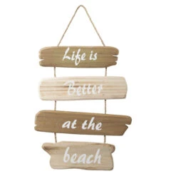 DekohÀnger - Beach - Aus Holz - Ca. 28 X 49 Cm