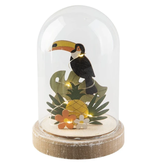 LED-Glocke - Tukan - Aus Glas - Ca. 11 X 17 Cm - Image 2