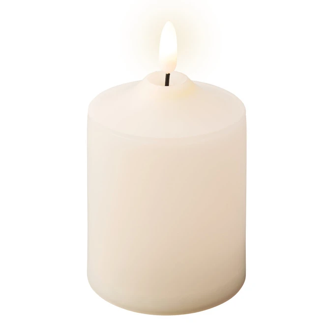 LED-Kerze - Ca. 7,5 X 12,5 Cm - Creme