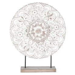 Standdeko - Scheibe - Aus Holz - Ca. 41 X 8 X 48 Cm