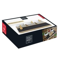 Servierteller - Aus Bambus - Ca. 28 X 22 X 4 Cm - Inkl. Schälchen Und Löffel