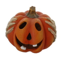 LED-Kürbis - Aus Magnesia - Ca. 31 X 28 X 24 Cm