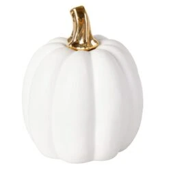 Kürbis - Aus Dolomit - Ca. 12 X 12 X 14,5 Cm