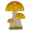 Pilze - Aus Holz - Ca. 12 X 2 X 18 Cm - Orange
