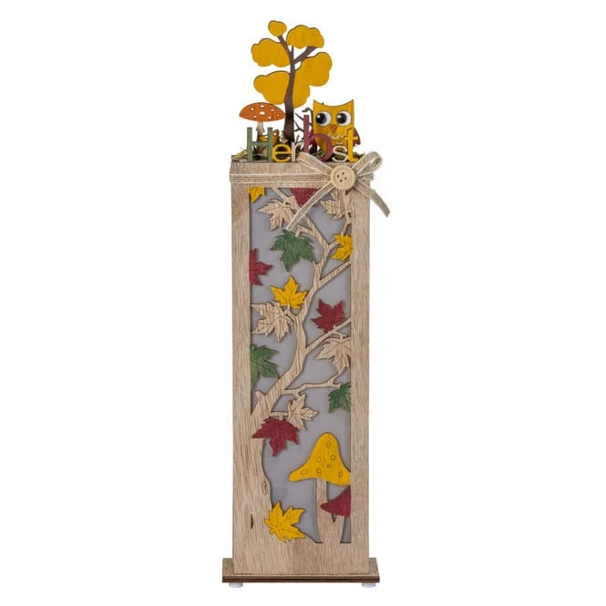 LED-Standdeko - Aus Holz - Ca. 11,5 X 5 X 40 Cm