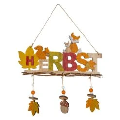 Dekohänger - Herbst - Aus Holz - Ca. 30 X 3 X 38 Cm