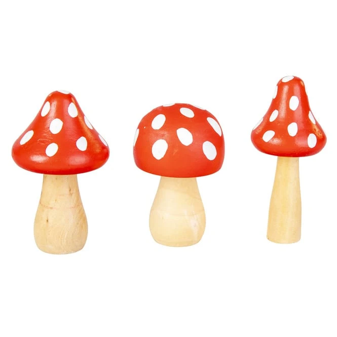 Pilze - Aus Holz - 3 Stück - Image 3