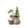 Nikolaus Mit LED-Baum - Aus Keramik - Ca. 11 X 6,5 X 13 Cm - 1 Stück