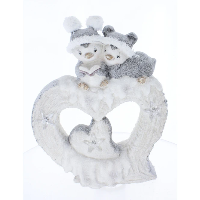 Pinguine Mit LED - Ca. 32 X 12 X 39,5 Cm