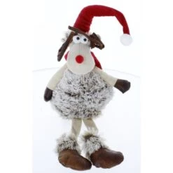 Rentier Stehend Braun/rot - Ca. 20 X 14 X 59 Cm