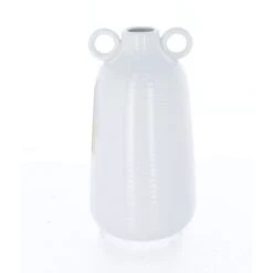 Vase Bauchig Weiß - Ca. 10 X 10 X 19,5 Cm