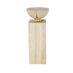 Kerzenhalter Säule Braun/gold - Ca. 7,5 X 7,5 X 19,5 Cm