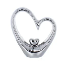 Herzsilhouette Silber - Ca. 20 X 5,5 X 22 Cm