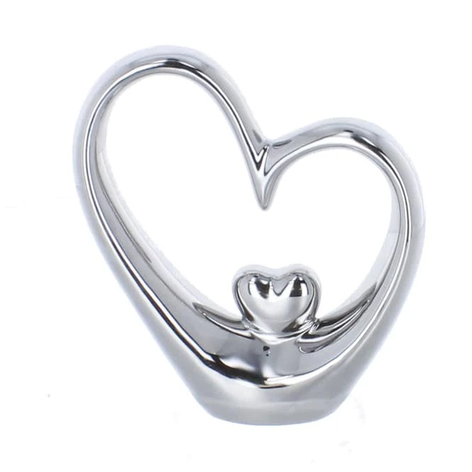 Herzsilhouette Silber - Ca. 13,5 X 4 X 15 Cm