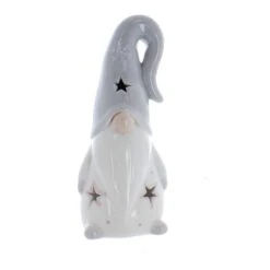 Windlicht Wichtel Grau/weiß - Ca. 8 X 7,5 X 18,5 Cm