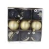 Christbaumkugeln - Schwarz/gold - Bruchsicher - ø Ca. 6 Cm - 9 Stück