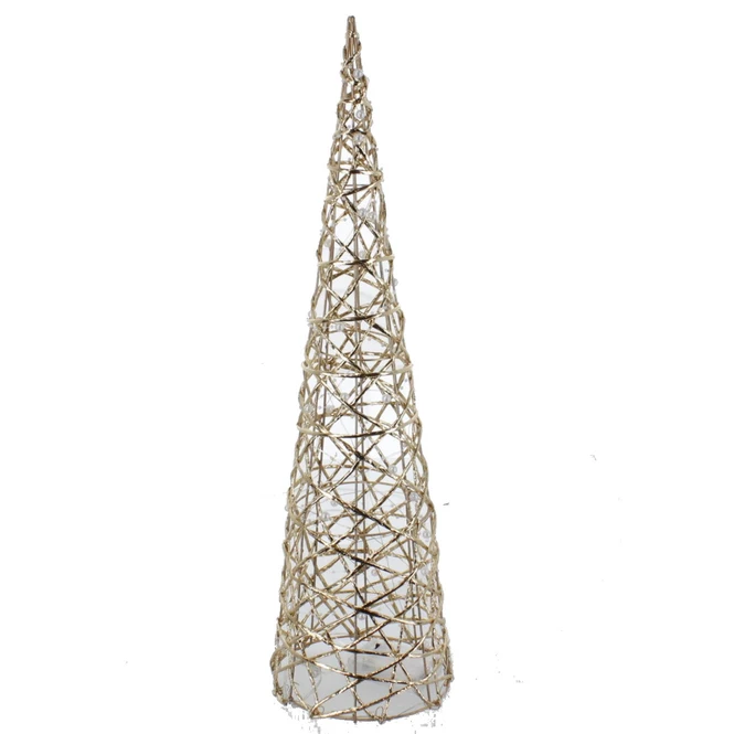 Kegel Gold Mit LED - Ca. 60 Cm