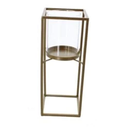 Windlicht Säule Gold/klar - Ca. 12 X 12 X 30 Cm