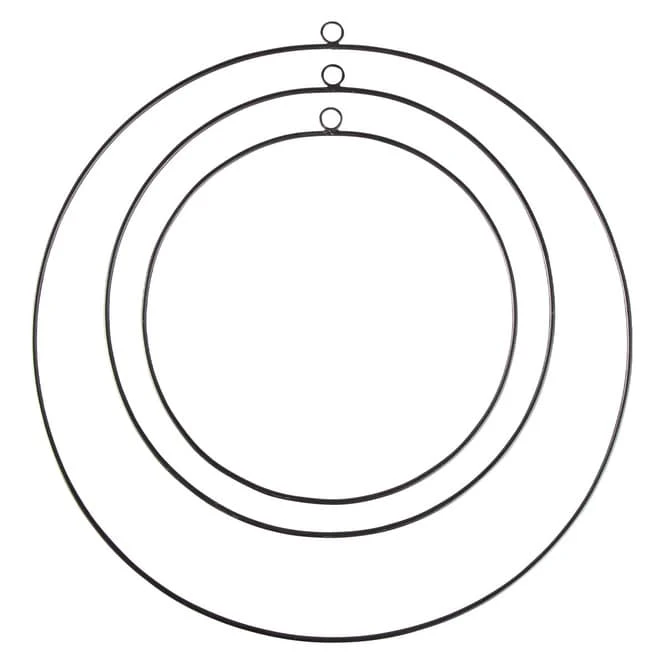 Dekohänger - Ringe - 3 Stück - Schwarz - Image 5