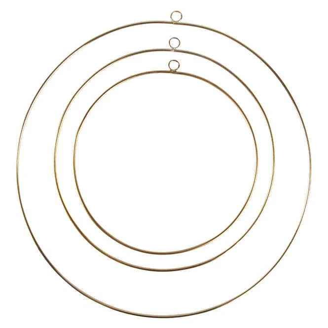 Dekohänger - Ringe - 3 Stück - Gold - Image 3