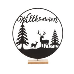 Standdeko - Willkommen - Ca. 30 X 6 X 32,5 Cm