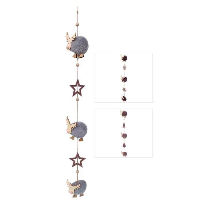 Girlande - Rentiere - Aus Holz - 10 X 90 Cm - 1 Stück - Image 2