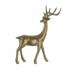 Hirsch Stehend - Gold - Ca. 25 X 9 X 28,5 Cm