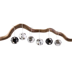 Glöckchen Schwarz/silber - Aus Metall - Ca. 4 Cm - 6 Stück