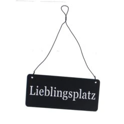 Schild - Lieblingsplatz - Ca. 15 X 6,5 Cm